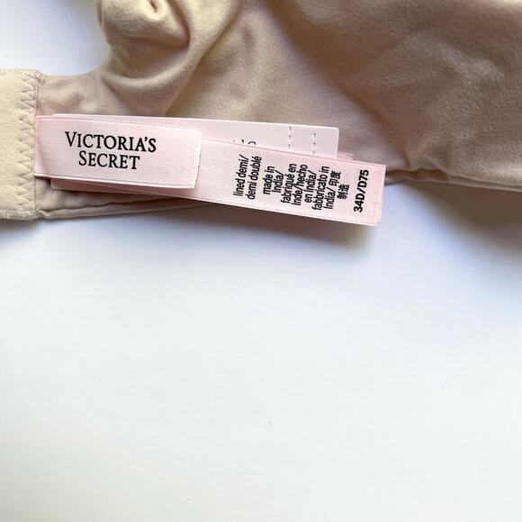 Victoria's Secret Bra Body by Victoria Lightly Lined Demi Light Tan Size 34D NEW - Picture 6 of 7
